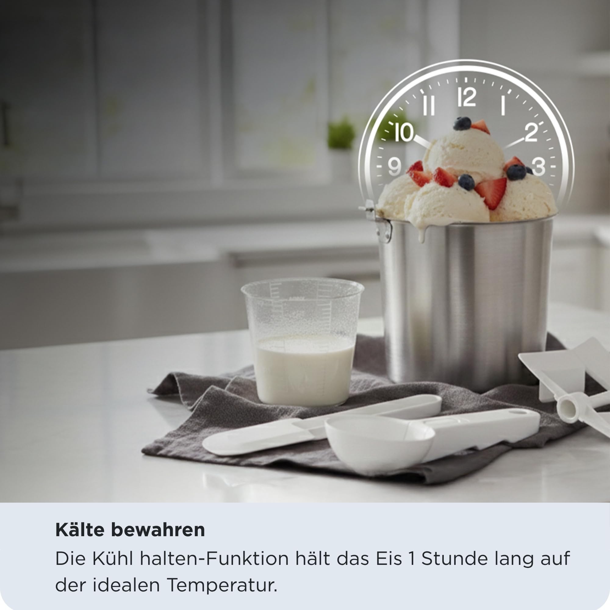 Ariete 644/00 Gran Gelato 4in1 Eismaschine, Eismaschine mit Kompressor, Eiscreme, Joghurt, Sorbet und Granita, 30-60 Minuten, Kalthaltefunktion