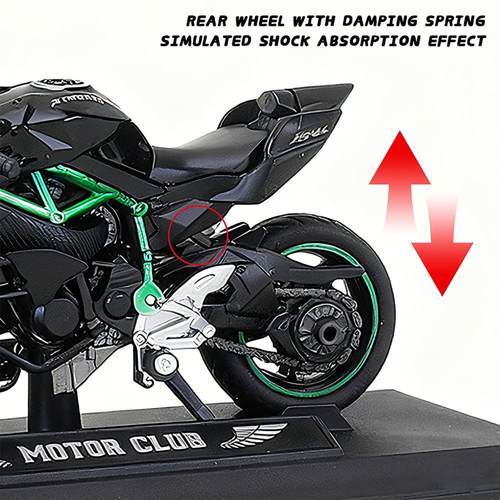 Tupinerq Modellismo Motocicletta Simulazione,Motocicletta della 1:12 Mini Simulazione della, Fuoristrada In Lega Pressofusa Modello per Adulti Uomo Ragazzo, Decorazione Regali di Festa (Nero-blu)