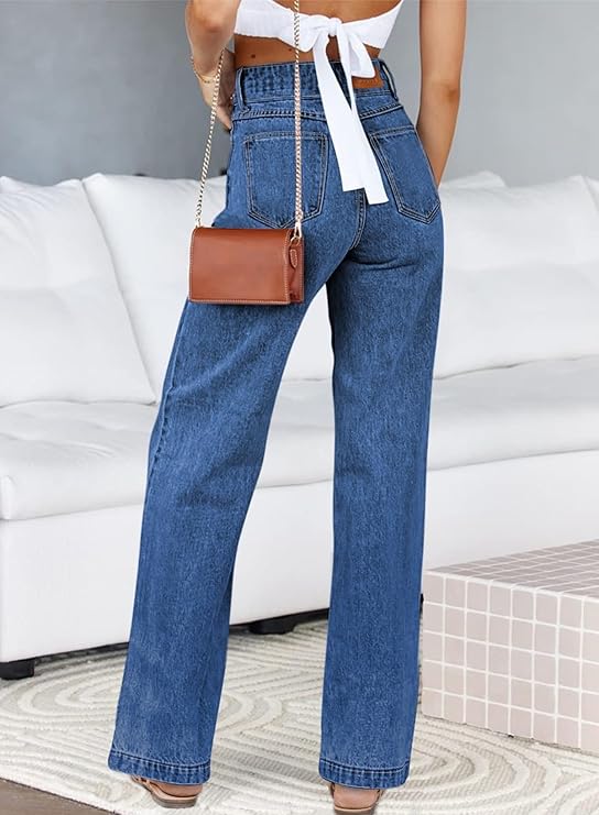 🔥 Trendy High-Waisted Straight Leg Jeans - Zimbaplatinum Denim 🔥
