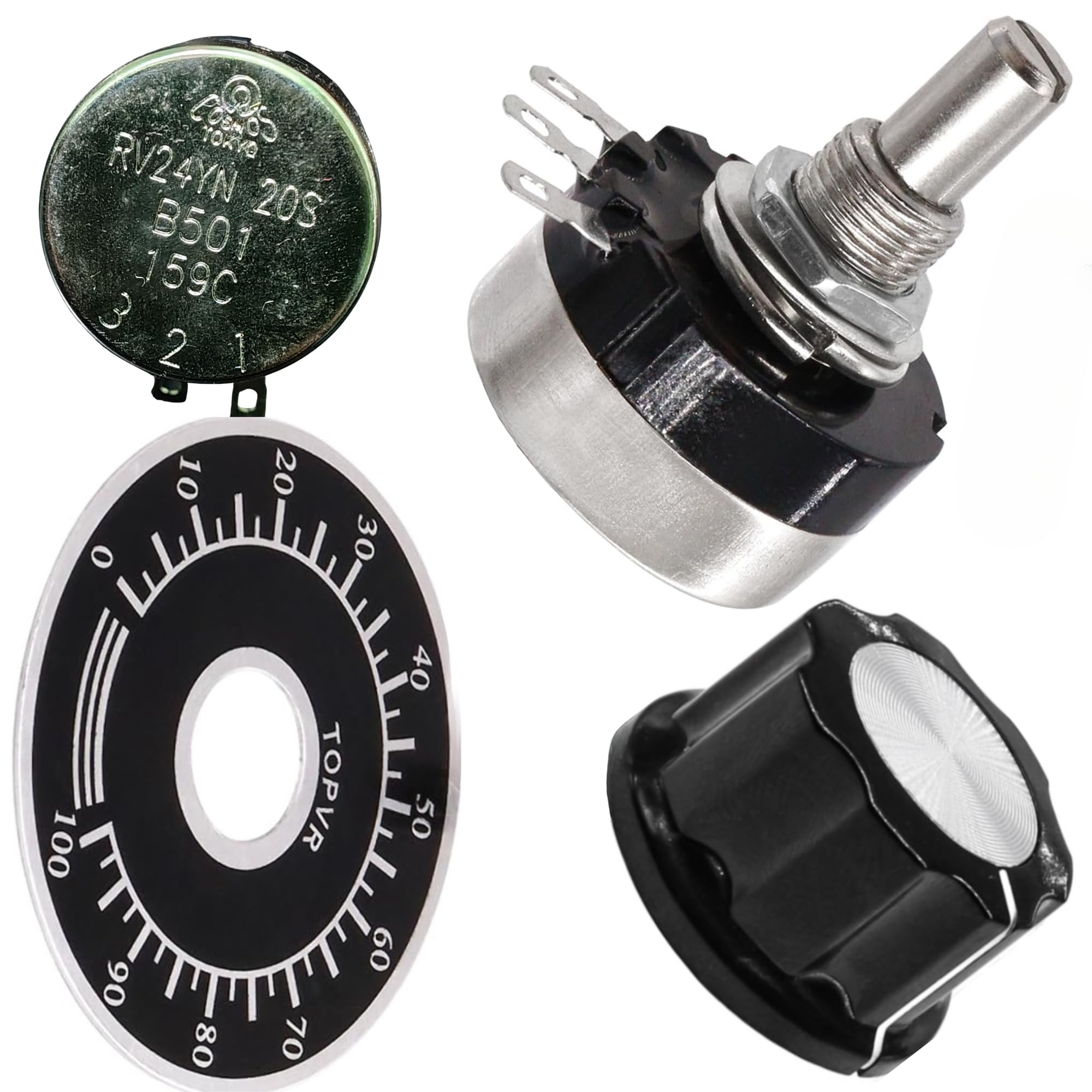 B501 500 Ohm RV24YN20S Potentiometer with Dial plate & A-03 knob-picture-23