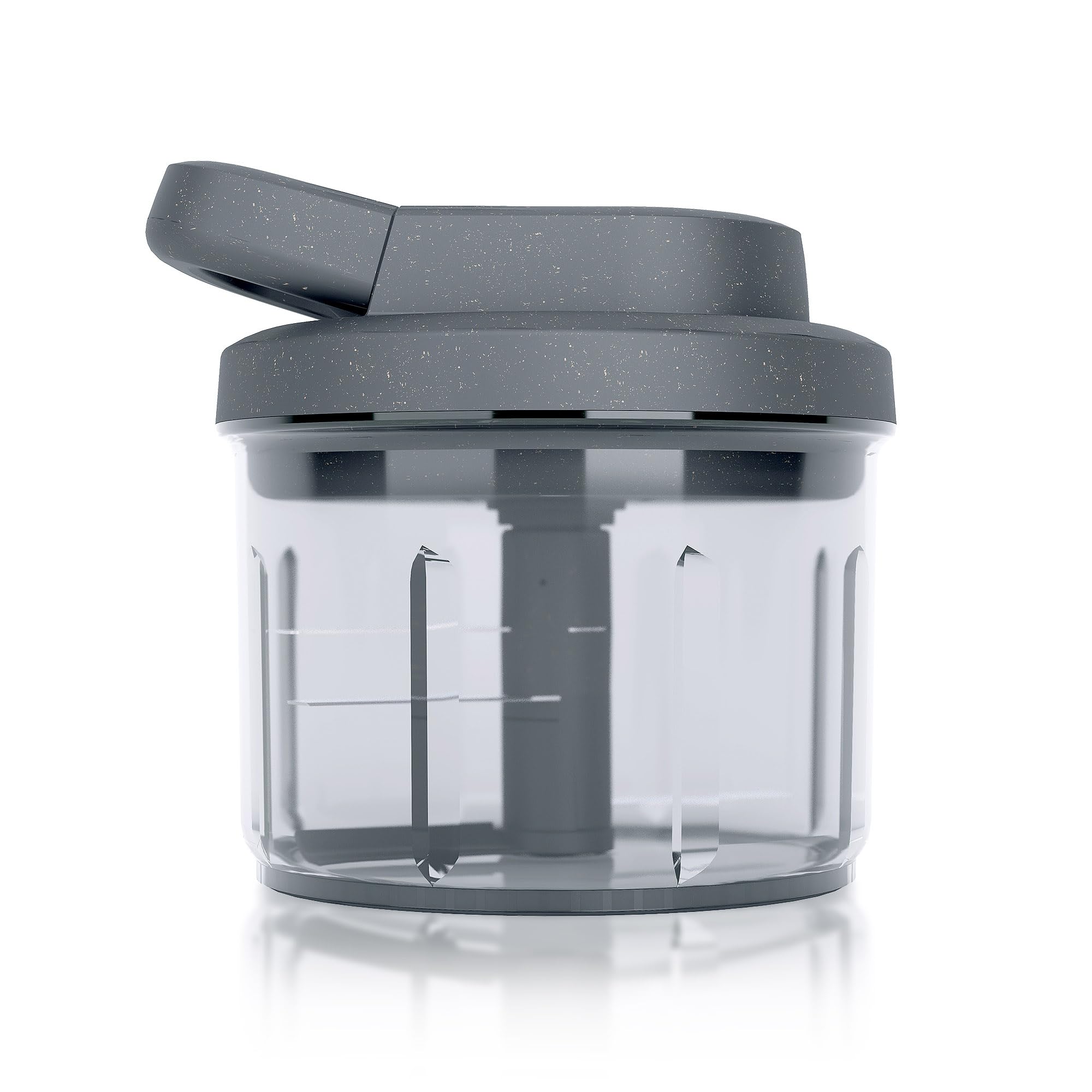 Zyliss Easy Pull Food Processor | 800ml Capacity | Manual Handheld Onion/Garlic/Vegetable Chopper/Slicer/Blender with Pull Cord | Grey | Dishwasher Safe