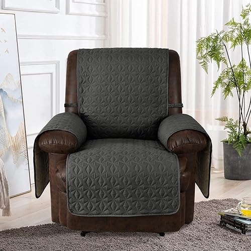 Miniatura 4 de RBSC Home - Cubiertas protectoras para sillón de piel, acolchadas, gruesas, 100 % impermeables y lo suficientemente largas para cubrir la parte del
