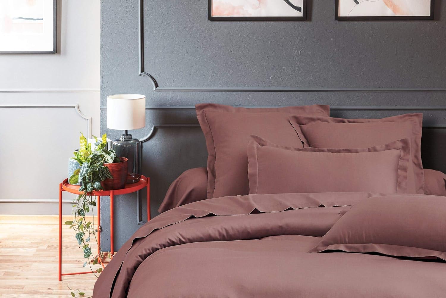 Duvet Cover 100 Combed Cotton Satin/80 Thread Count (Rosewood, Duvet