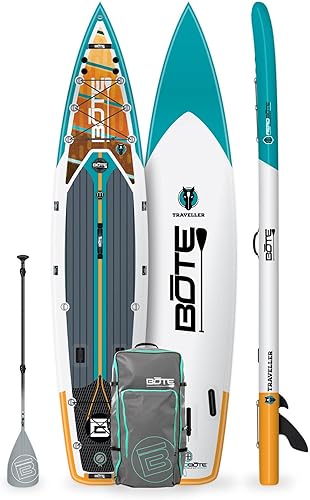 BOTE SUP Traveler Aero - Tabla de remo inflable de 12 pies 6 pulgadas para adultos apto para la familia iSUP deportes acuáticos piedra arenisca