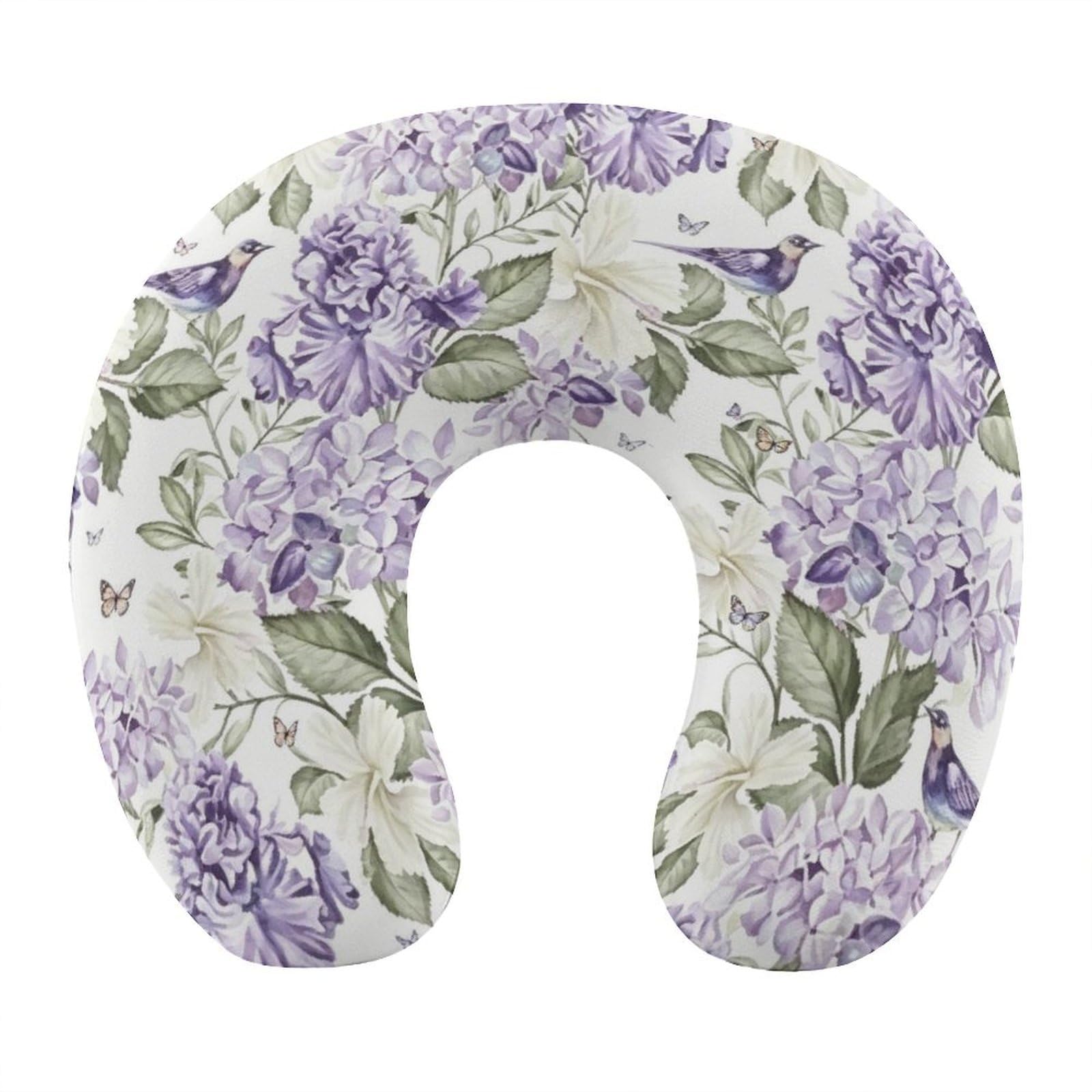 Btcowzrv Style Hibiscus Flowers U Shaped Neck Pillow Travel Pillows