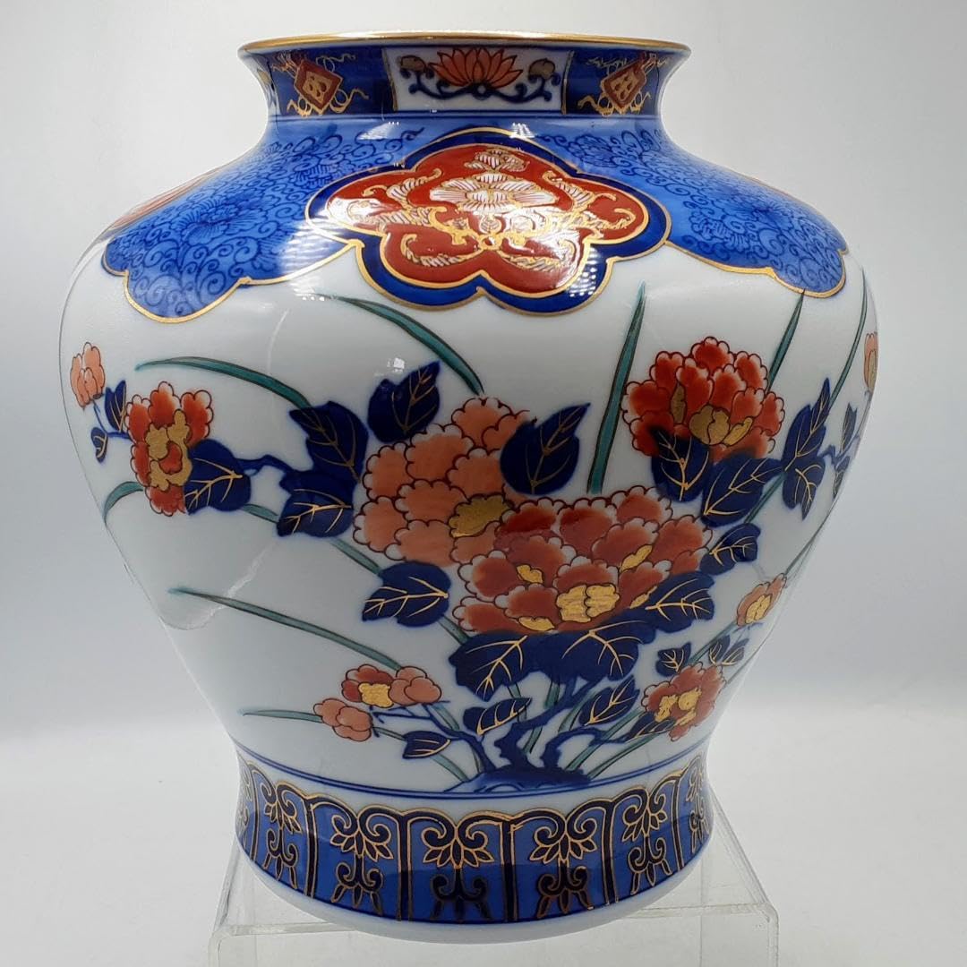 有田焼　晢山窯　花瓶　高さ46cm 有田焼 十四代柿右衛門 錦 梅菊文 花瓶 高さ25㎝ 共箱 現品限り