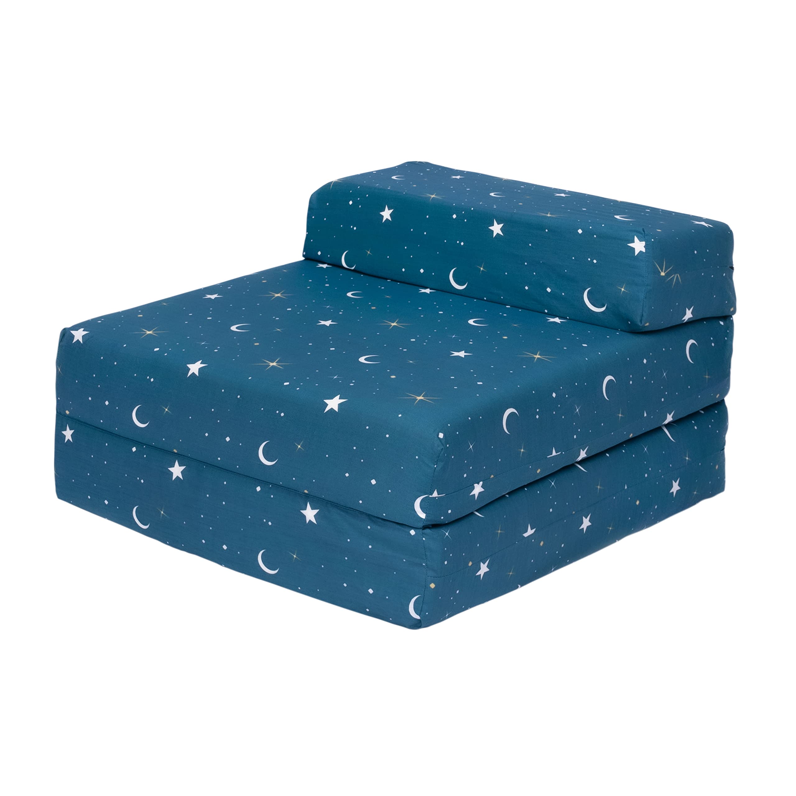 Ready Steady Bed Canapé-lit Enfant Pliable | Chaise-lit pour Enfants Imperméable pour Une Personne | Mobilier Confortable pour Tout-Petits pour Salon, Salle de Jeux, Chambre à Coucher (Clair de Lune)