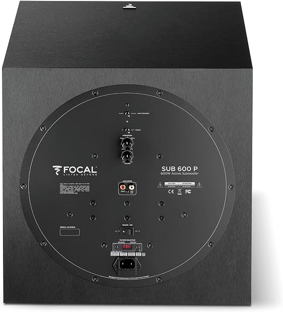 Focal Sub 600P Black 600 Watt Closed Subwoofer