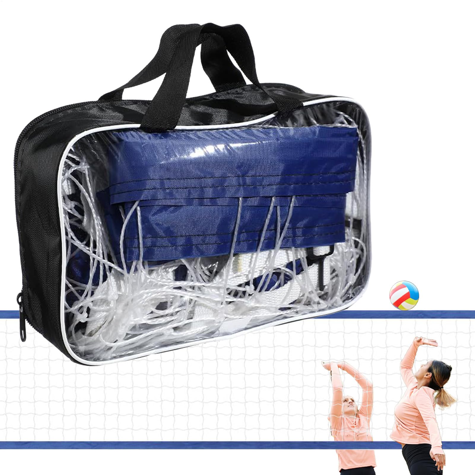 Filet de badminton – Filet de volleyball | Filet en nylon pliable | Filet de volleyball portable | Fournitures de piscine de rechange robustes pour arrière-cour