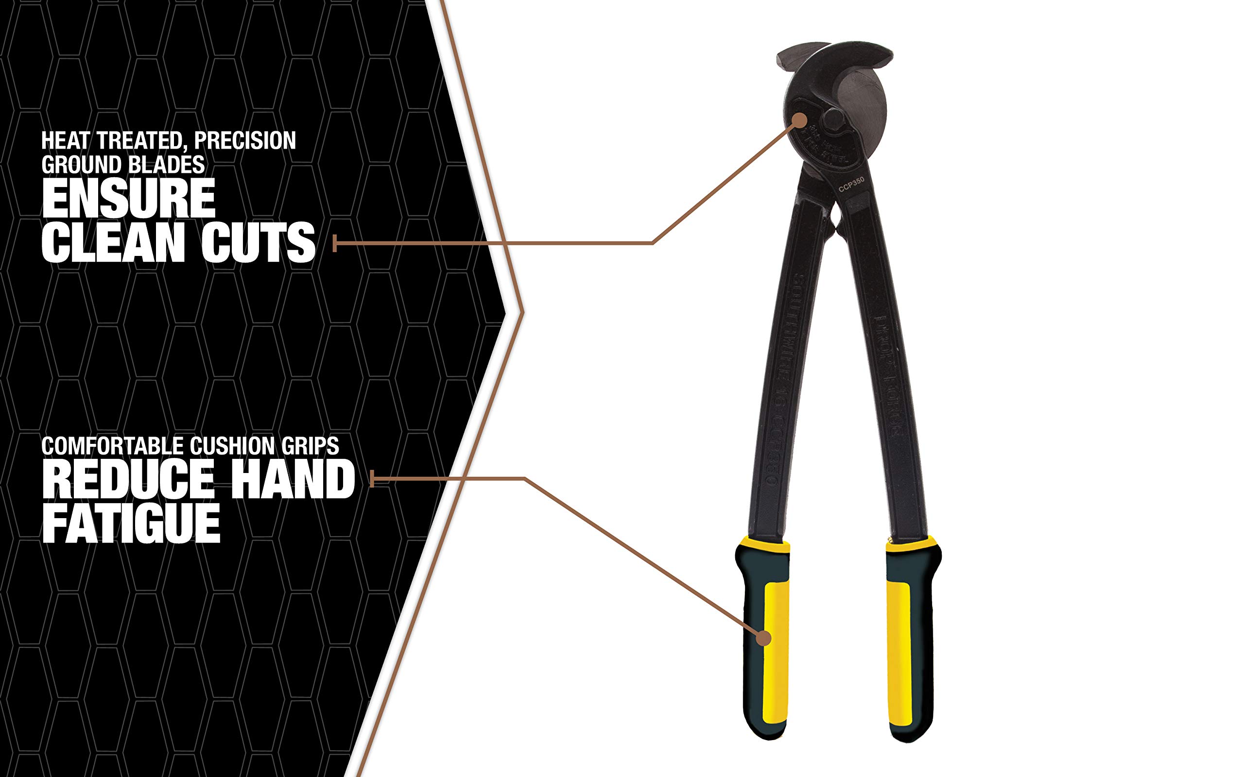Southwire CCP350 - Cortador de cables utilitario con asas de agarre cómodo; 16 pulgadas