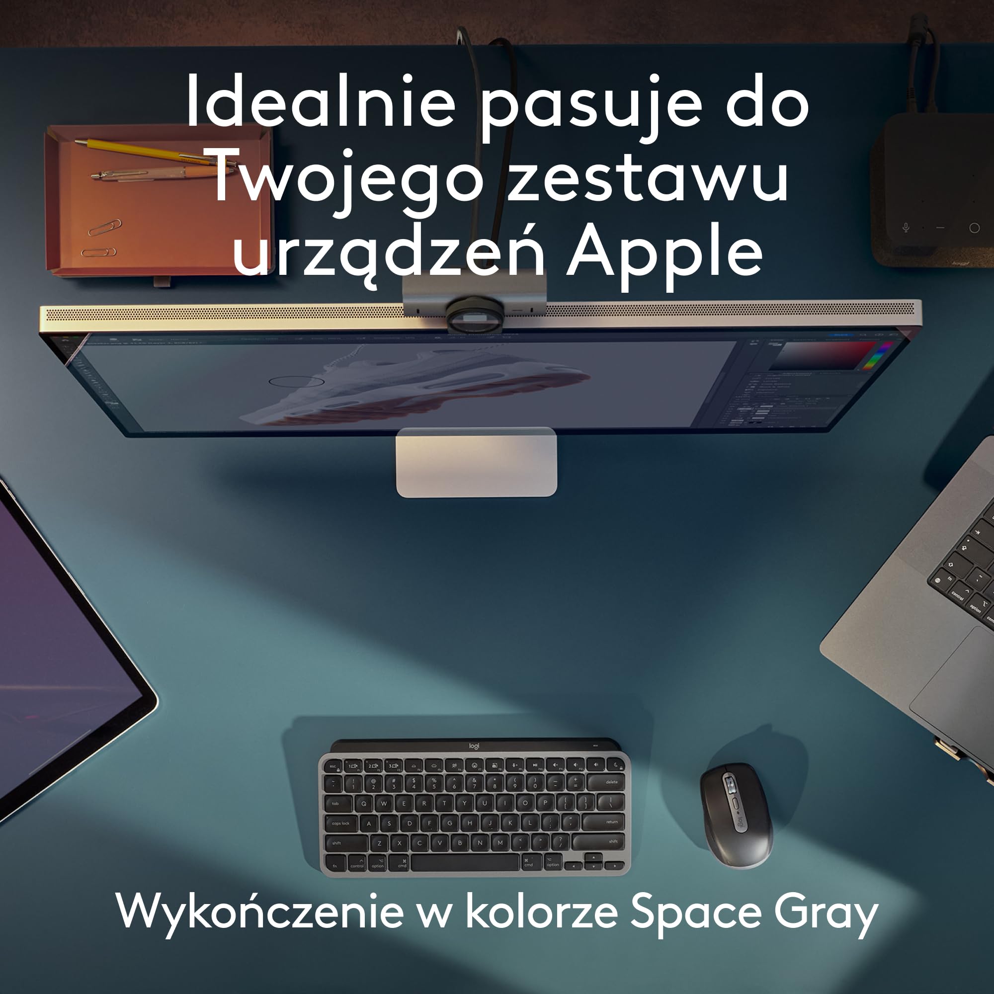 Logitech MX Anywhere 3S for Mac, kompaktowa bezprzewodowa mysz Bluetooth, sensor 8K DPI działający na każdej powierzchni,ciche kliknięcia,USB C,mysz bezprzewodowa do MacBooka,iPada - Kosmiczna szarość