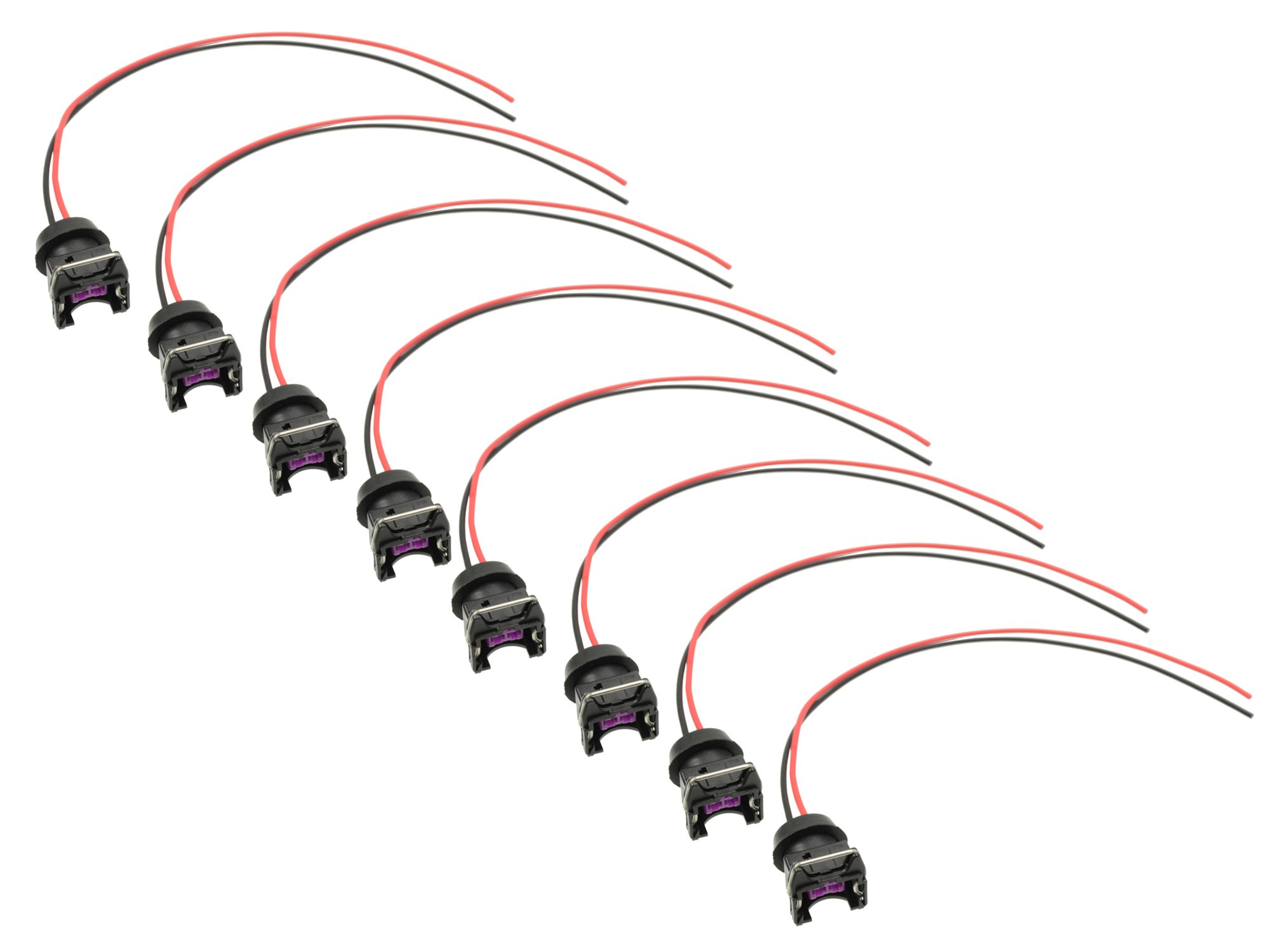 Michigan Motorsports EV1 Fuel Injector Connector Plug Harness Pigtail Replaces Minitimer Jetronic Bosch QTY 8