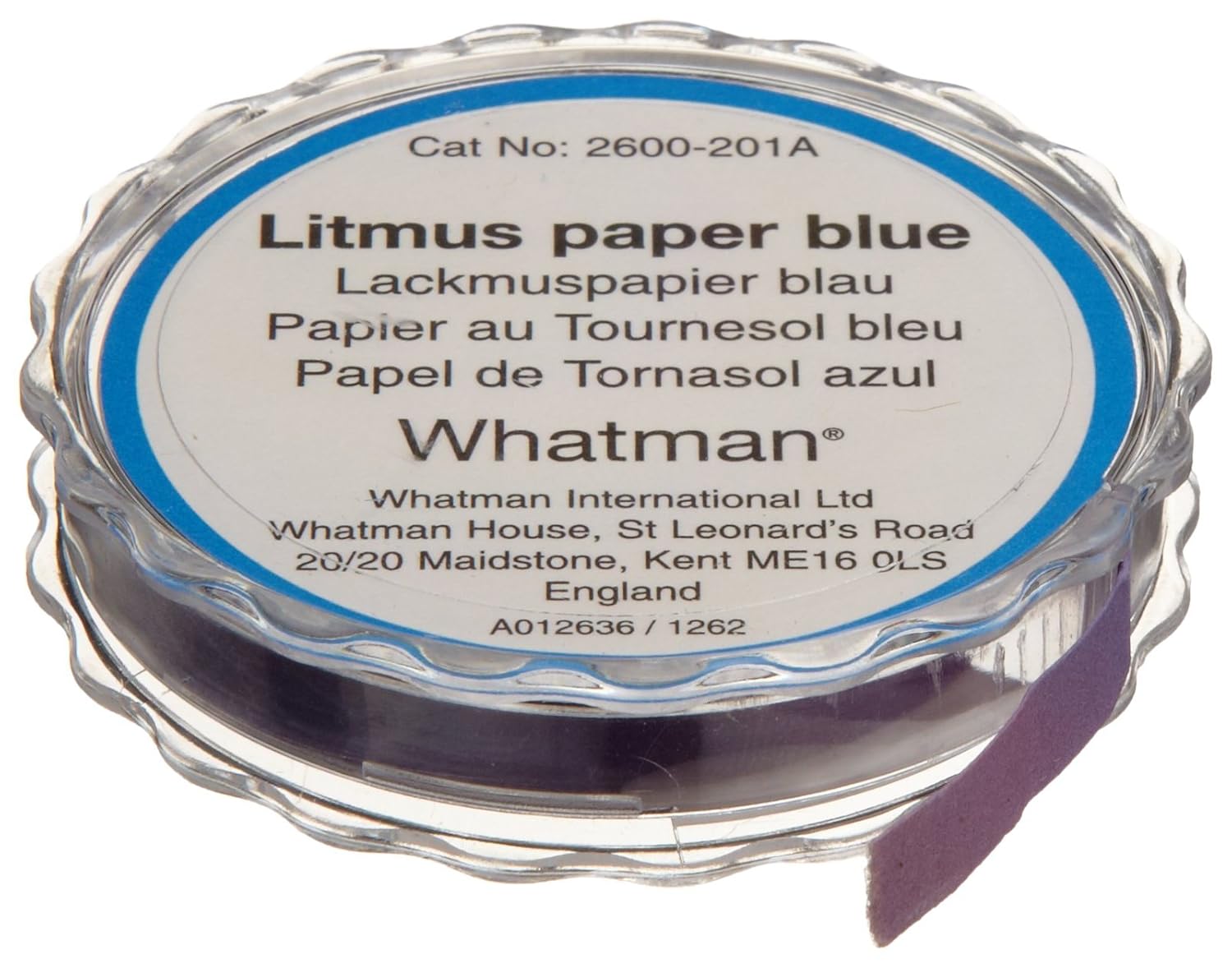 Whatman 2600201A Acid Alkali Litmus Paper Dispenser, Litmus Blue Reel