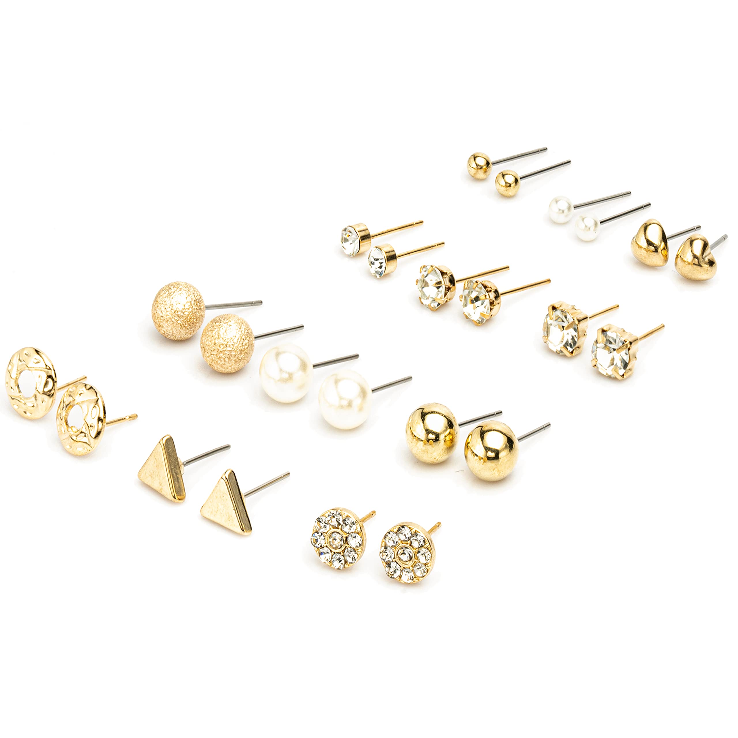 Exclusive Studs Earrings For Women Fashion Heart Floral Multi Designer Gold Plated Stud Earrings For Women Girls Western Stylish Latest Fancy Earrings Combo Set-image-25