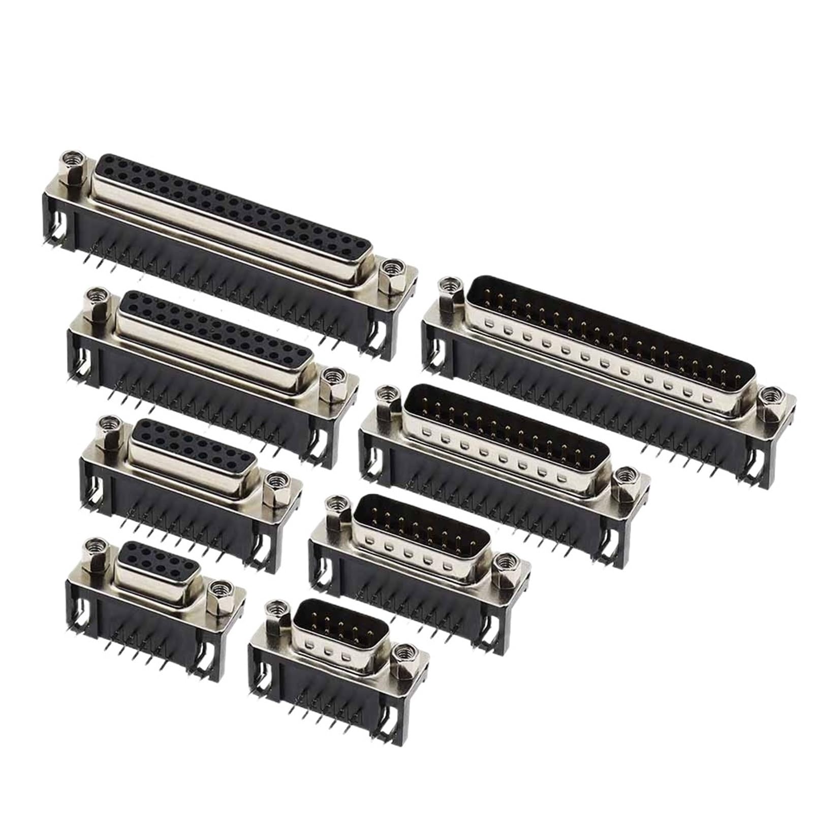 Connecteur D-Sub DR37 femelle à souder avec structure métallique