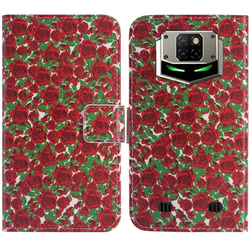 TienJueShi Rose Fiore Con Fuzione Stand Portafoglio In Pelle