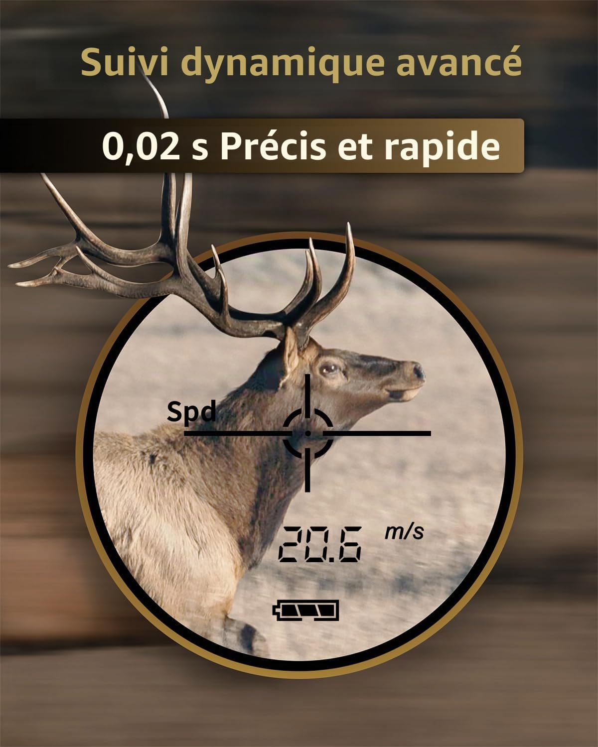 AOFAR HX-700N Télémètre Laser pour Golf et Chasse, Portée 700 Yards, Grossissement 6X, Mesure de Distance et Vitesse, Précision ±1m, Étui et Batterie Inclus
