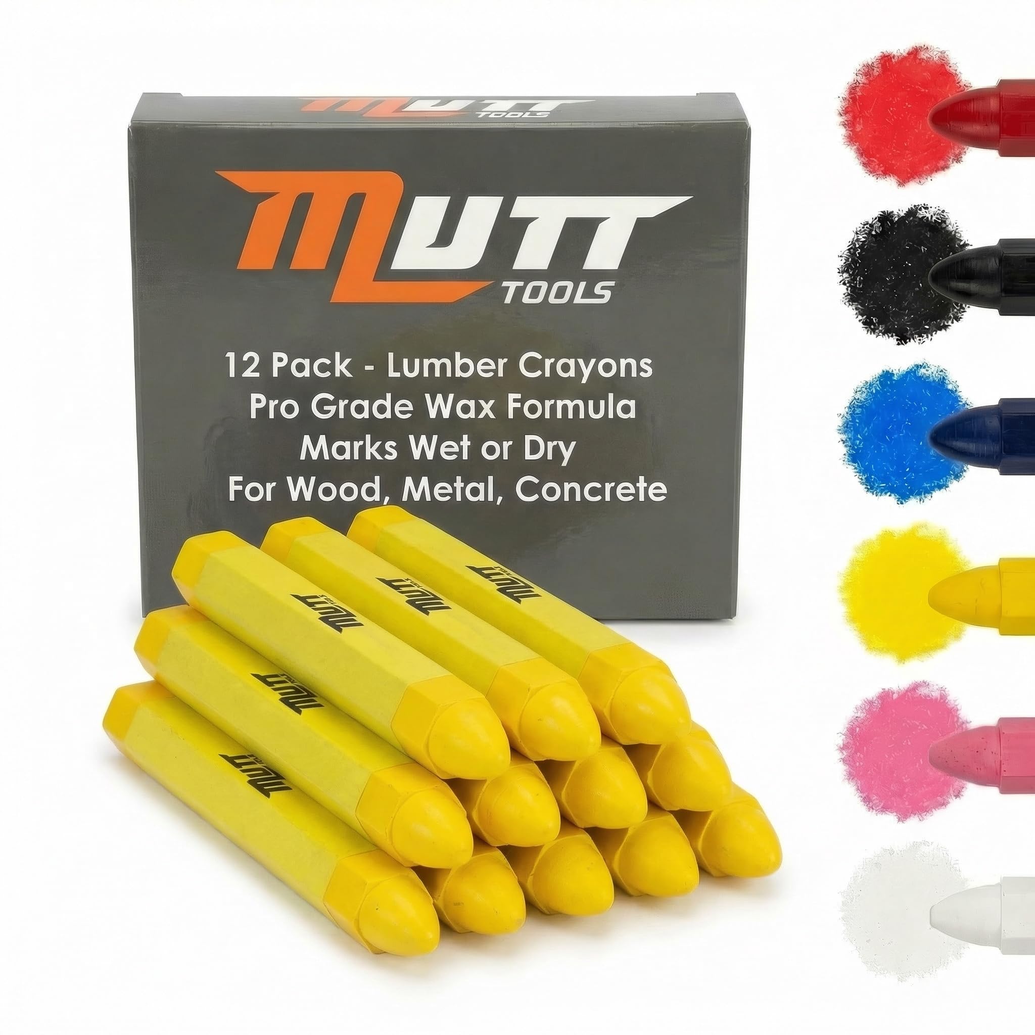 Mutt Tools Blue Lumber Crayons 12 Pack - Construction Crayon — Amazon image 11