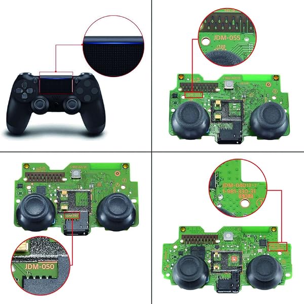 eXtremeRate Dawn Remap Kit pour ps4 Manette JDM-040/050/055, Coque Arrière Modifiée avec 4 Palettes Boutons pour ps4 Controller, Texturé Noir - 2