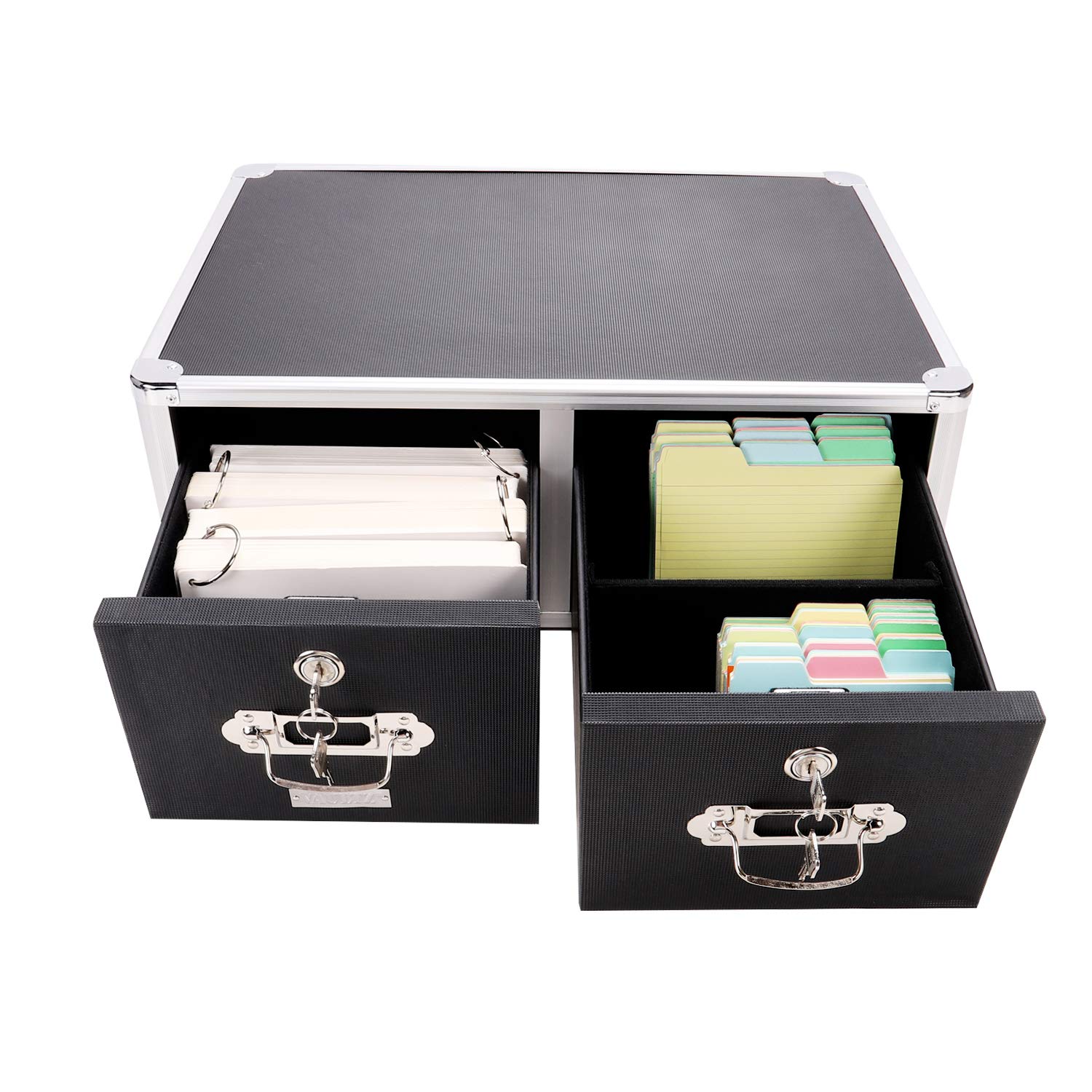 Amazon | Vaultz Locking 8 x 5 two-drawerインデックスカード