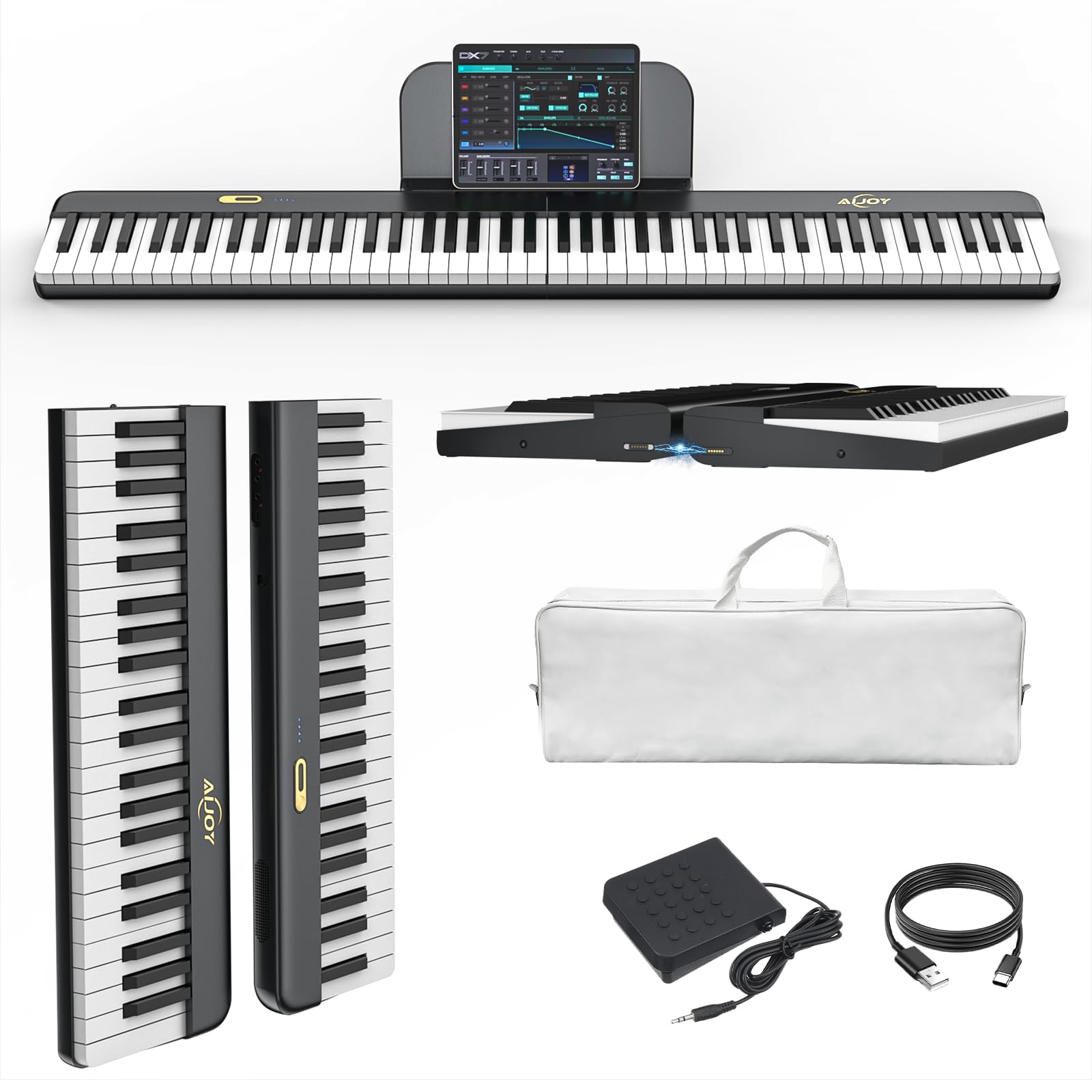 Amazon.com: AiJoy 88 Keys Piano Keyboard with Magnetic Connection