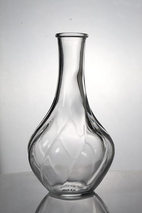 IKEA VILJESTARK Vase, Thin Neck Vase, Flower Pot, Table Vase for Decoration (Transparent Glass - 17 cm)