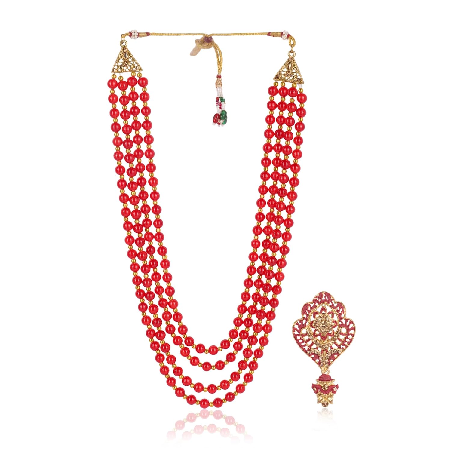 Dulha groom sherwani Necklace/Moti Mala for Men for wedding | Groom Mala and Brooch Set… Dulha groom sherwani Necklace/Moti Mala for Men for wedding | Groom Mala and Brooch Set…