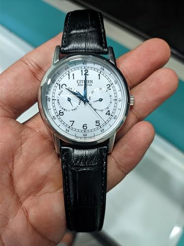 Citizen Synthetic Men's Eco-Drive Gents Analog White Dial Black