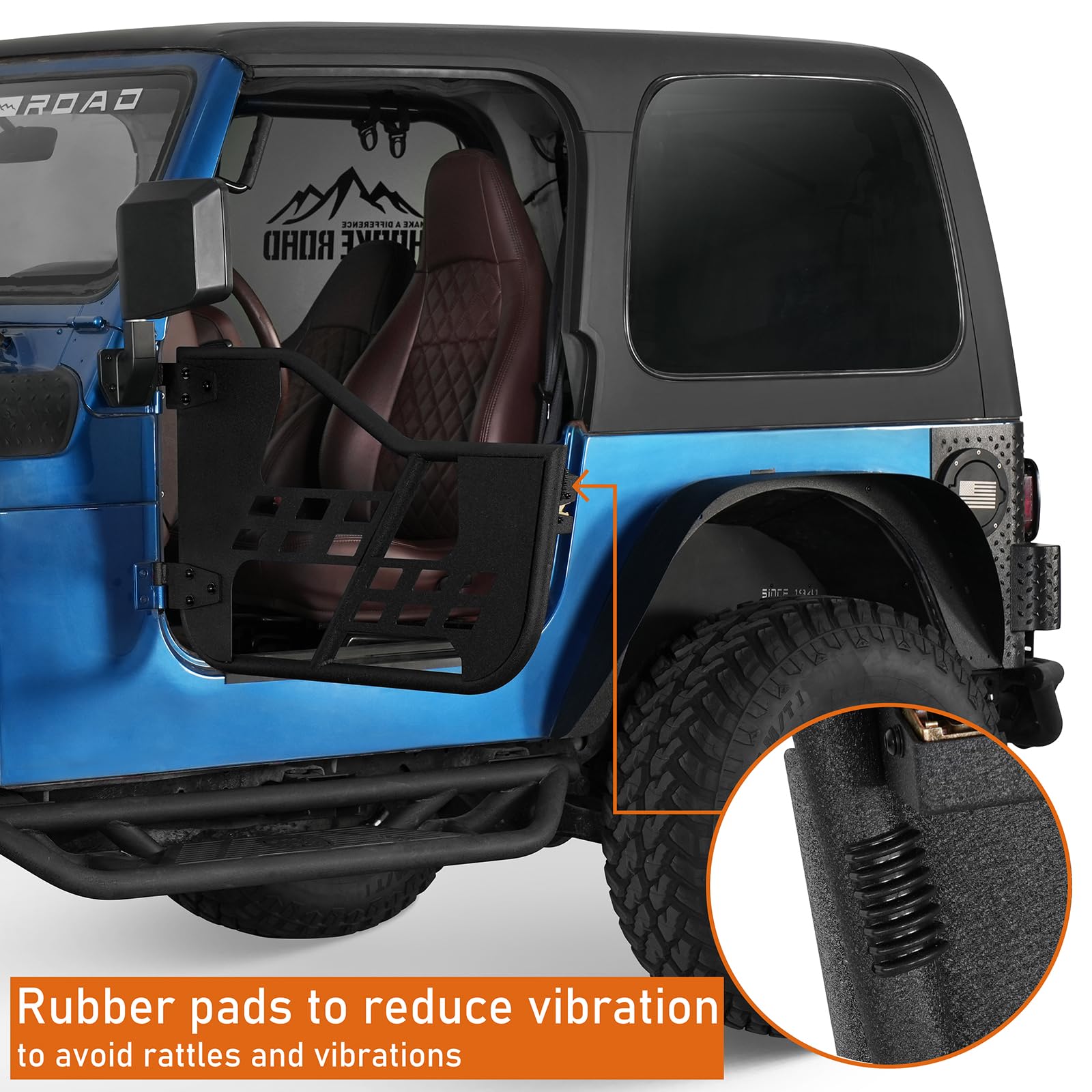 Amazon.com: Hooke Road Wrangler TJ Tube Half Doors Trail Door