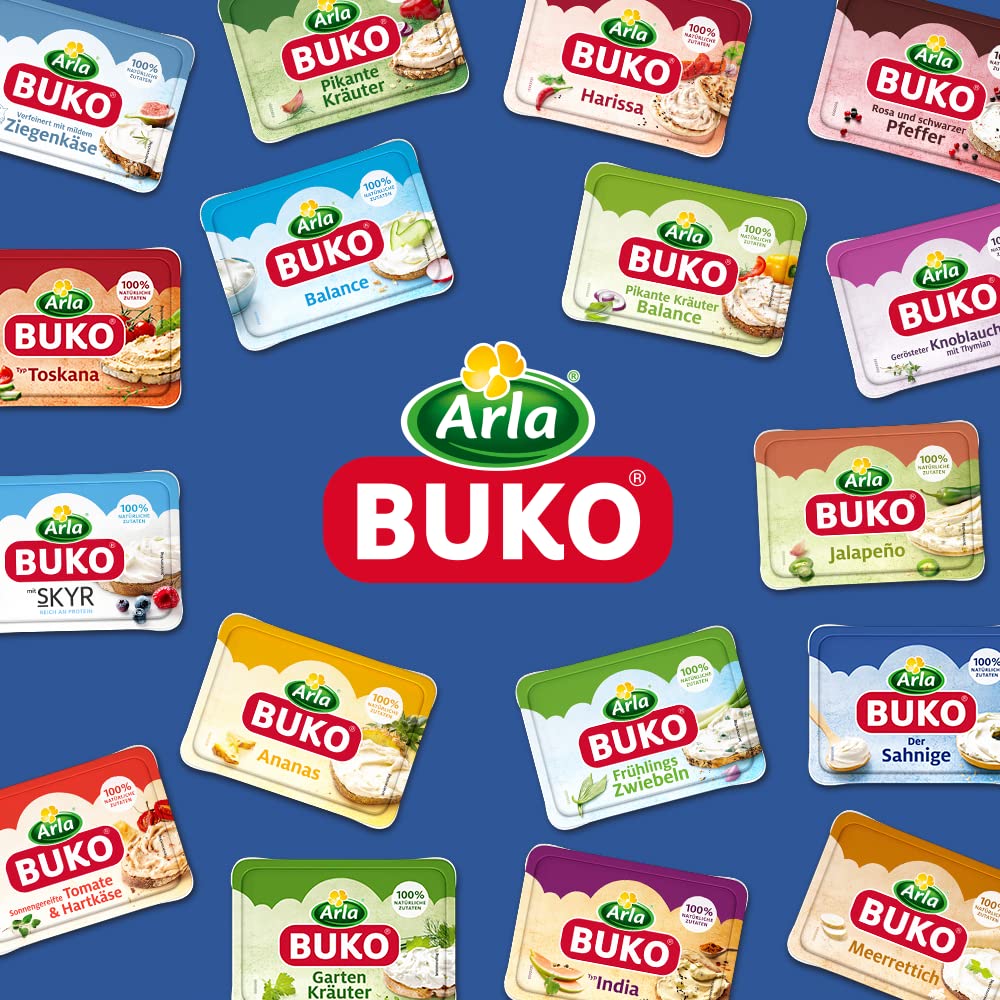Arla Buko Der Sahnige Frischkäse | 10x 200g | 100% natürliche Zutaten | Ohne Konservierungsstoffe, Verdickungsmittel und Geschmacksverstärker