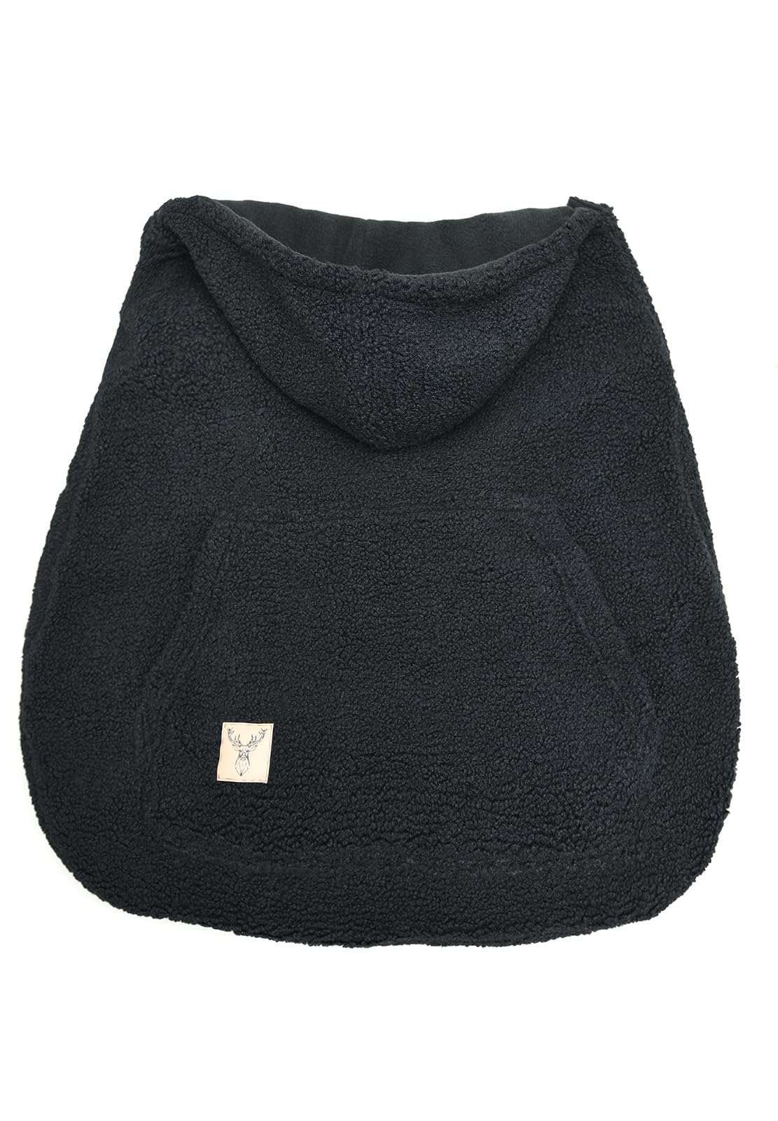 MijaCulture Tragecover M025 TEDDY - Copertura universale per portabebè e mantello, copertura calda per neonati (nero)