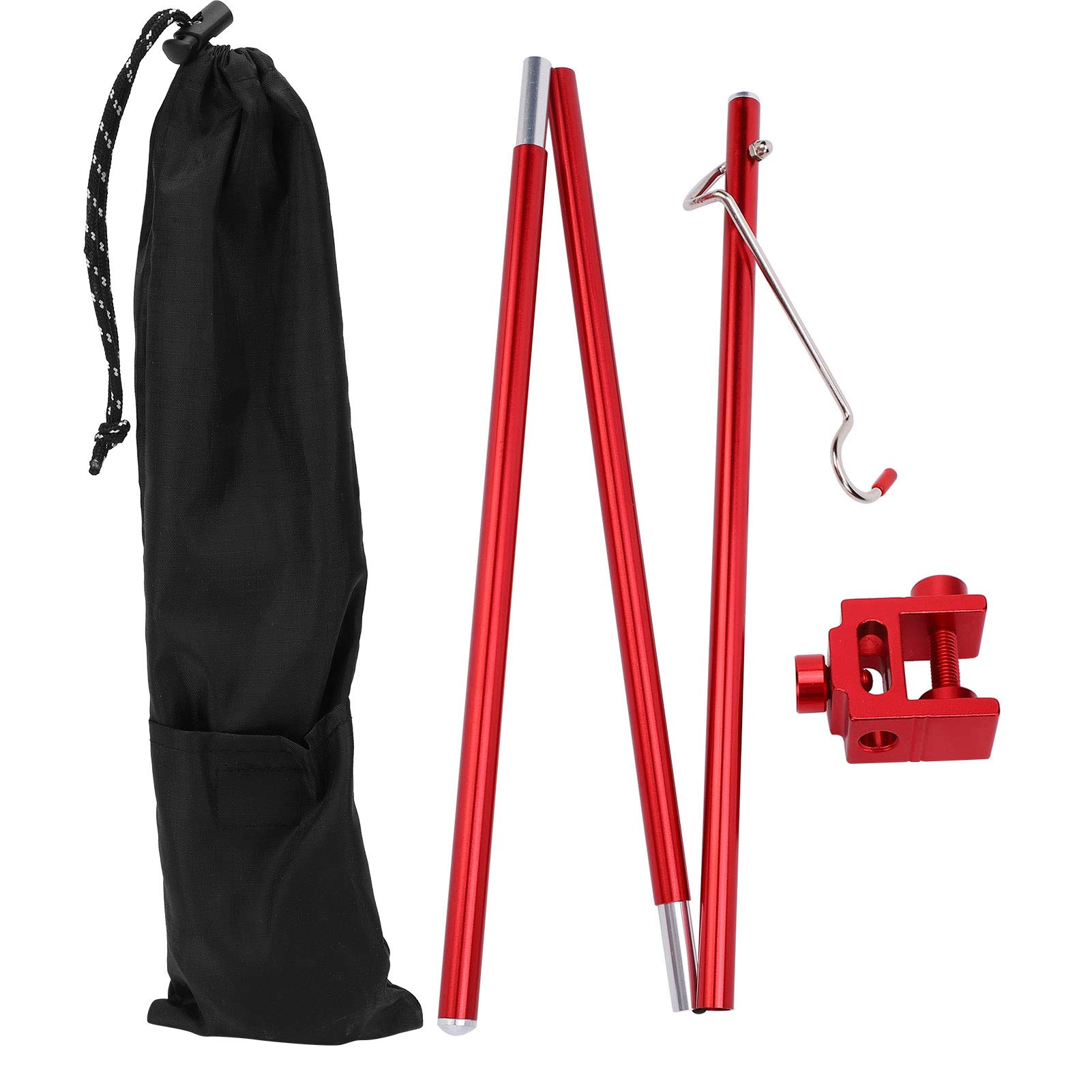 RiToEasysports Supporto per Lanterna da Tavolo in Lega di Alluminio Portatile Regolabile Pieghevole con palo Leggero da Campeggio con Custodia per Il Viaggio