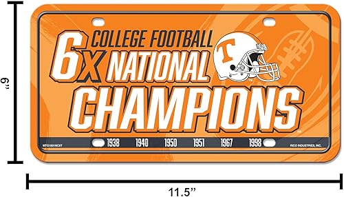 Miniatura 193 de NCAA etiqueta de metal para auto, negro