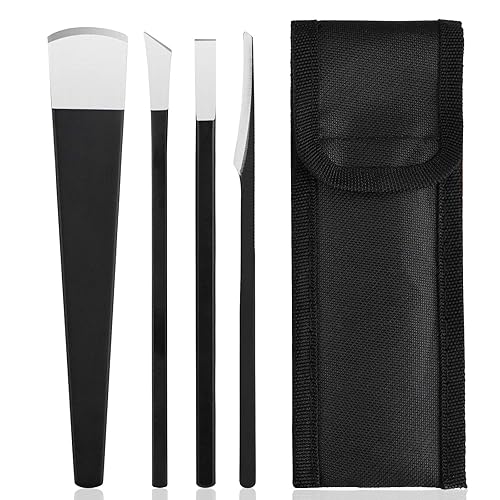 Juego de 4 cuchillos de pedicura, cuchillo de uñas encarnadas Segbeauty, removedor de pinzas de corrección con bolsa de transporte, cortador de