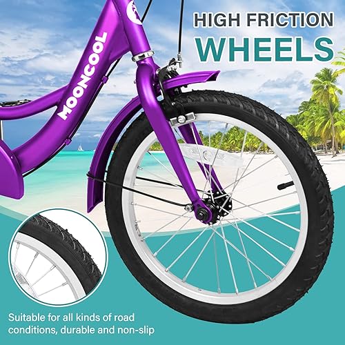 Miniatura 2 de MOPHOTO Triciciclos de 14 pulgadas y 16 pulgadas para ciclistas principiantes, triciclo pequeño de una sola velocidad de 3 ruedas, bicicletas de