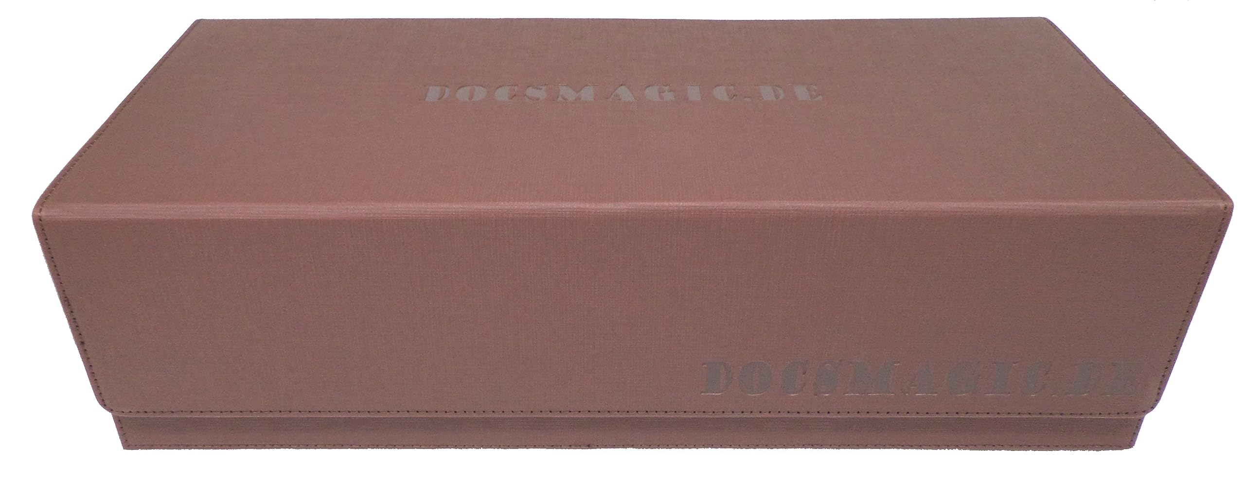 docsmagic.de Premium 2-Row Trading Card Storage Box Brown + Trays & Divider - MTG PKM YGO