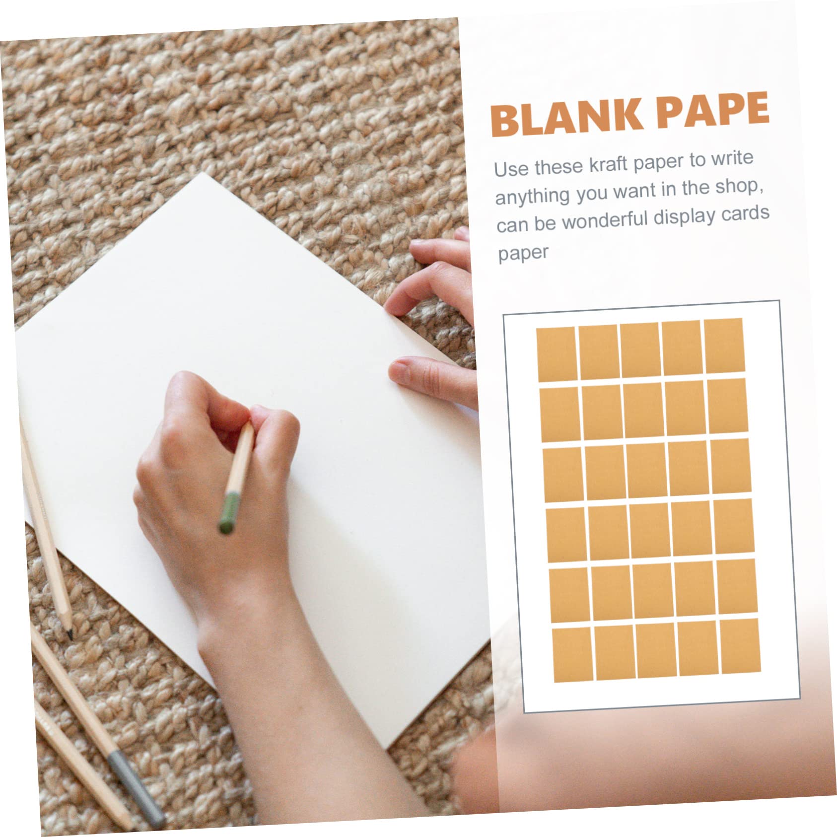 Étiquettes Autocollantes en Papier Kraft Vierge A4, 100 Feuilles