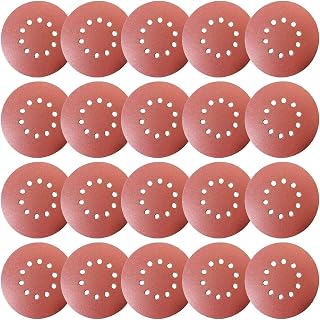 9 Inch 10 Holes Sanding Discs Set,225mm Sanding Disc, P60/80/120/150/240/320 Grit,Grinding Wheels Diameter 225mm,red Punched.for Drywall Sander Sanding Pads,Hook and Loop Sandpaper – 30 Pack