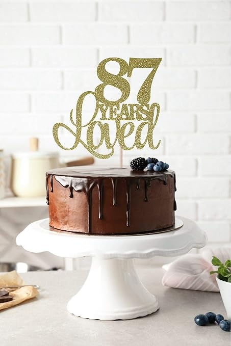 Decoration De Gateau 87 Ans Loved 87e Anniversaire 87 Ans Loved 80 Ans Loved 90 Years Loved Amazon Fr Cuisine Et Maison