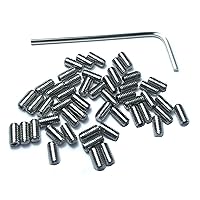 Vista 1 de 50 tornillos de ajuste de altura para Fender Stratocaster Telecaster con llave de 0.059 in, acero inoxidable 304, juego de tornillos de agarre