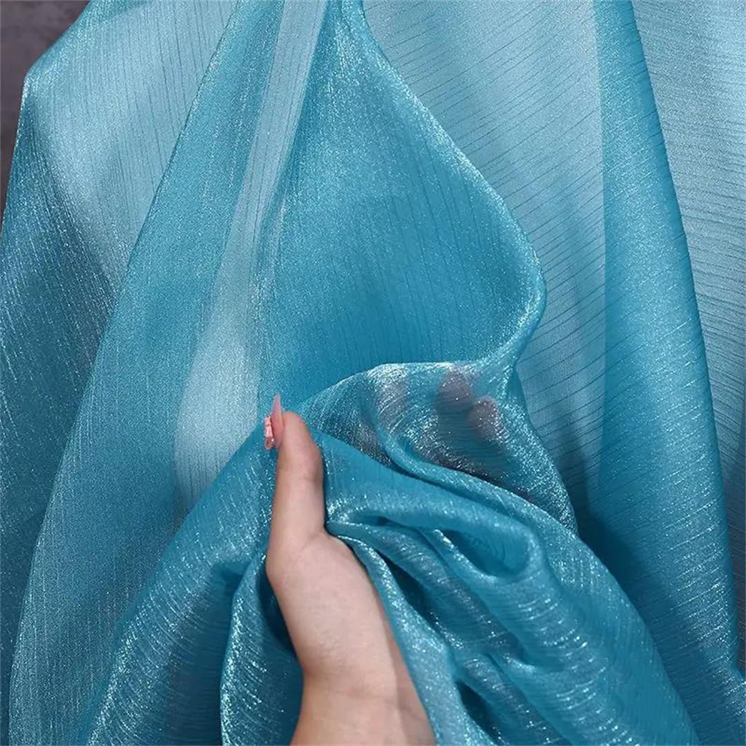 Organza Fabric， Organza Fabric Multicolor 100cm x 150cm for Decoration Clothing Sewing(19 Peacock En8)