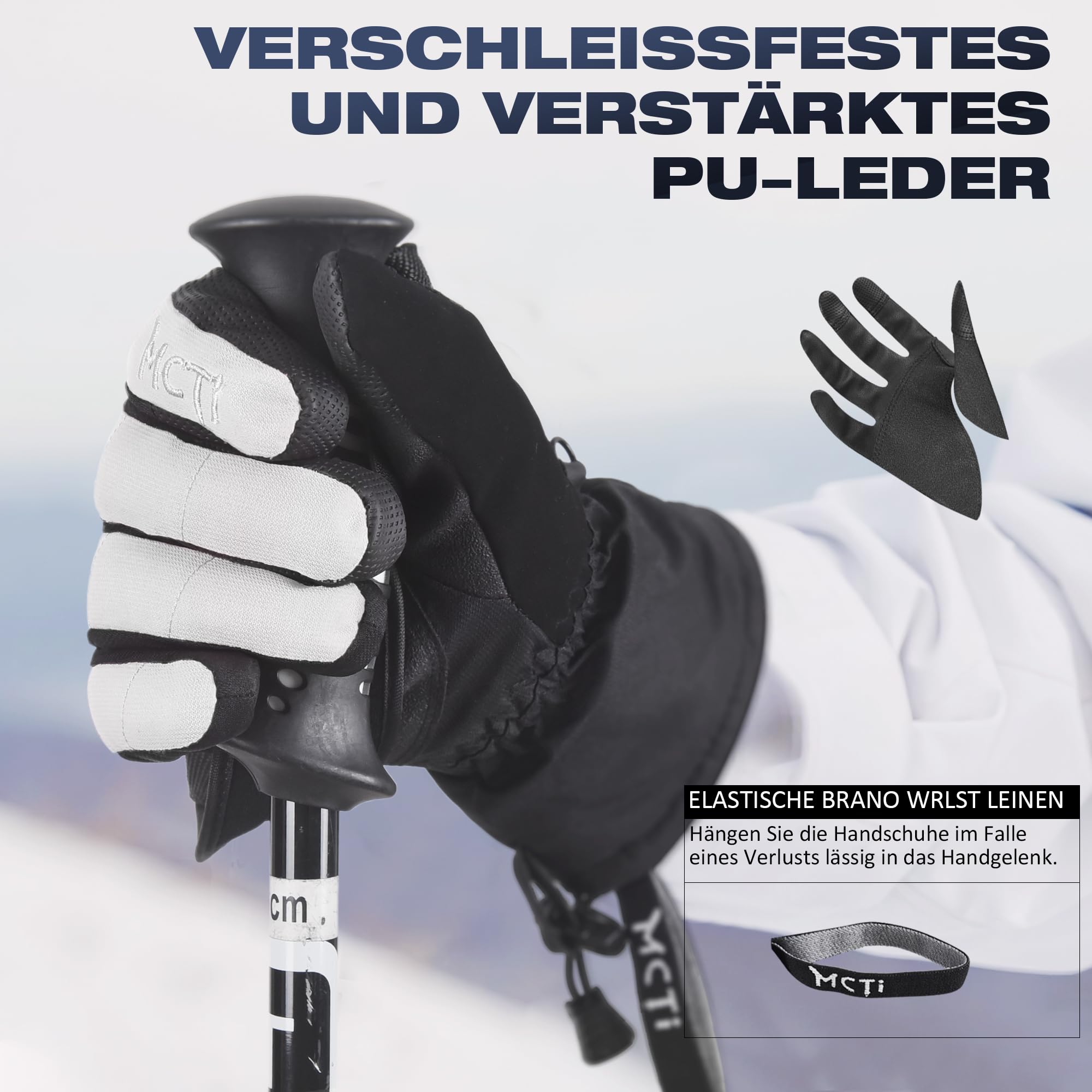 Gants Tactile Ski Femme Imperméables Chaud Gants Sport Hiver Snowboard Cyclisme Thermique