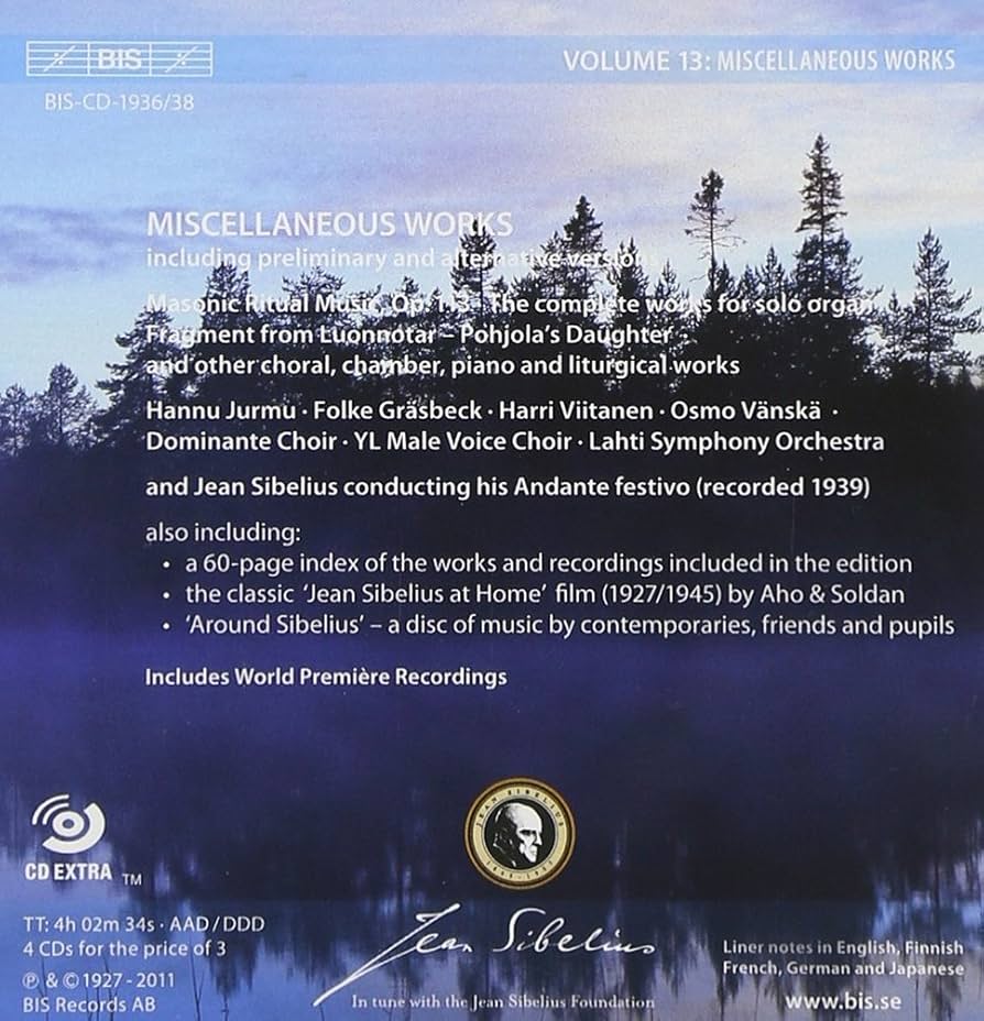 Amazon.co.jp: シベリウス完全全集 その13 さまざまな作品 (The