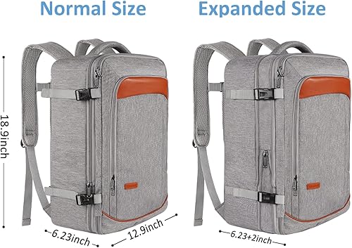 Miniatura 4 de Mochila de transporte, mochila extra grande de 40 L aprobada por aerolíneas con 3 cubos de embalaje para mujeres y hombres, resistente al agua,