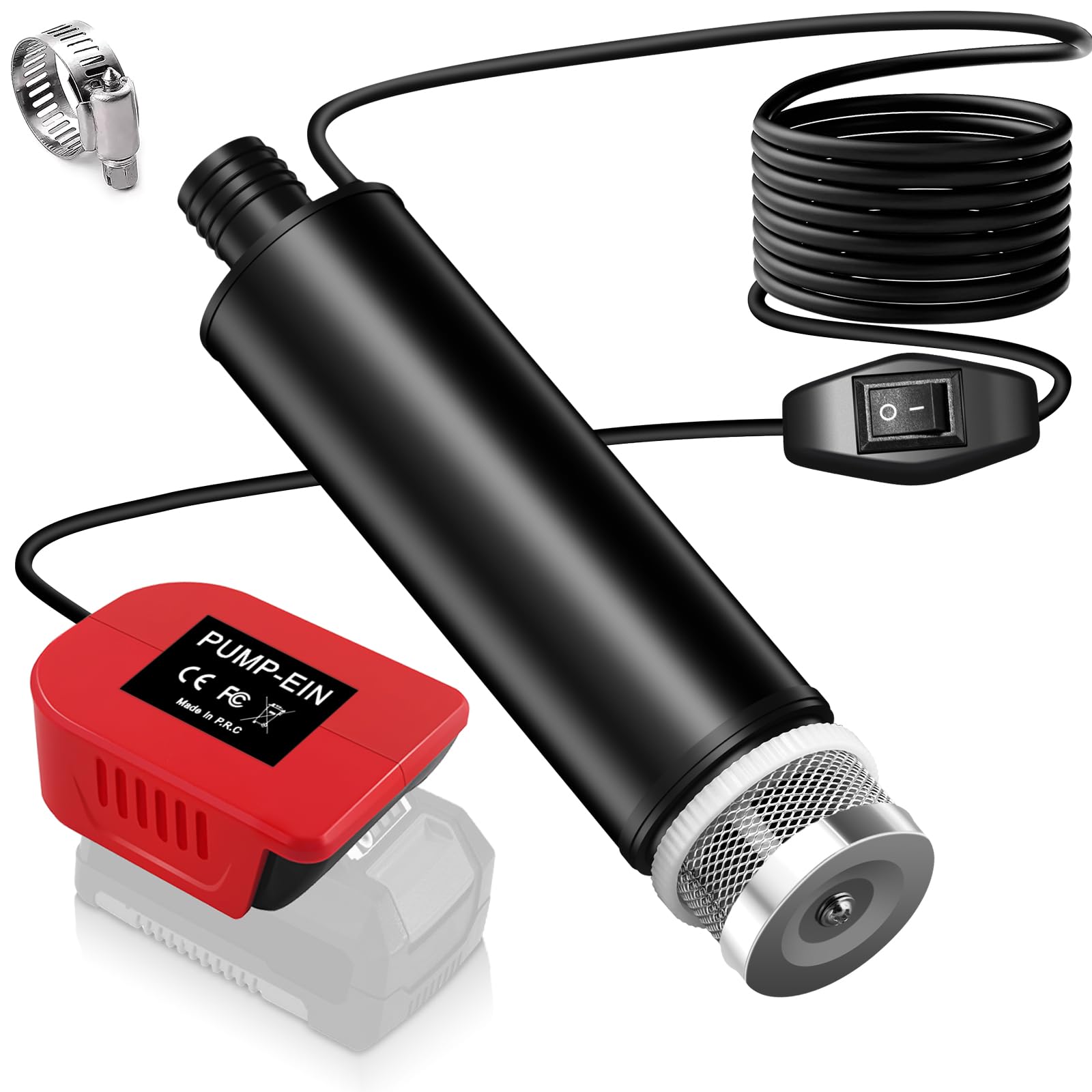 Portable Water Sump Pump for Einhell 18V Power X-Change Li-ion Battery, 120W 12V Cordless Rain Barrel Water Transfer Pump, Electric Utility Pumps for Garden, Hot Tub, Tank, Pool, Ponds, Aquariums