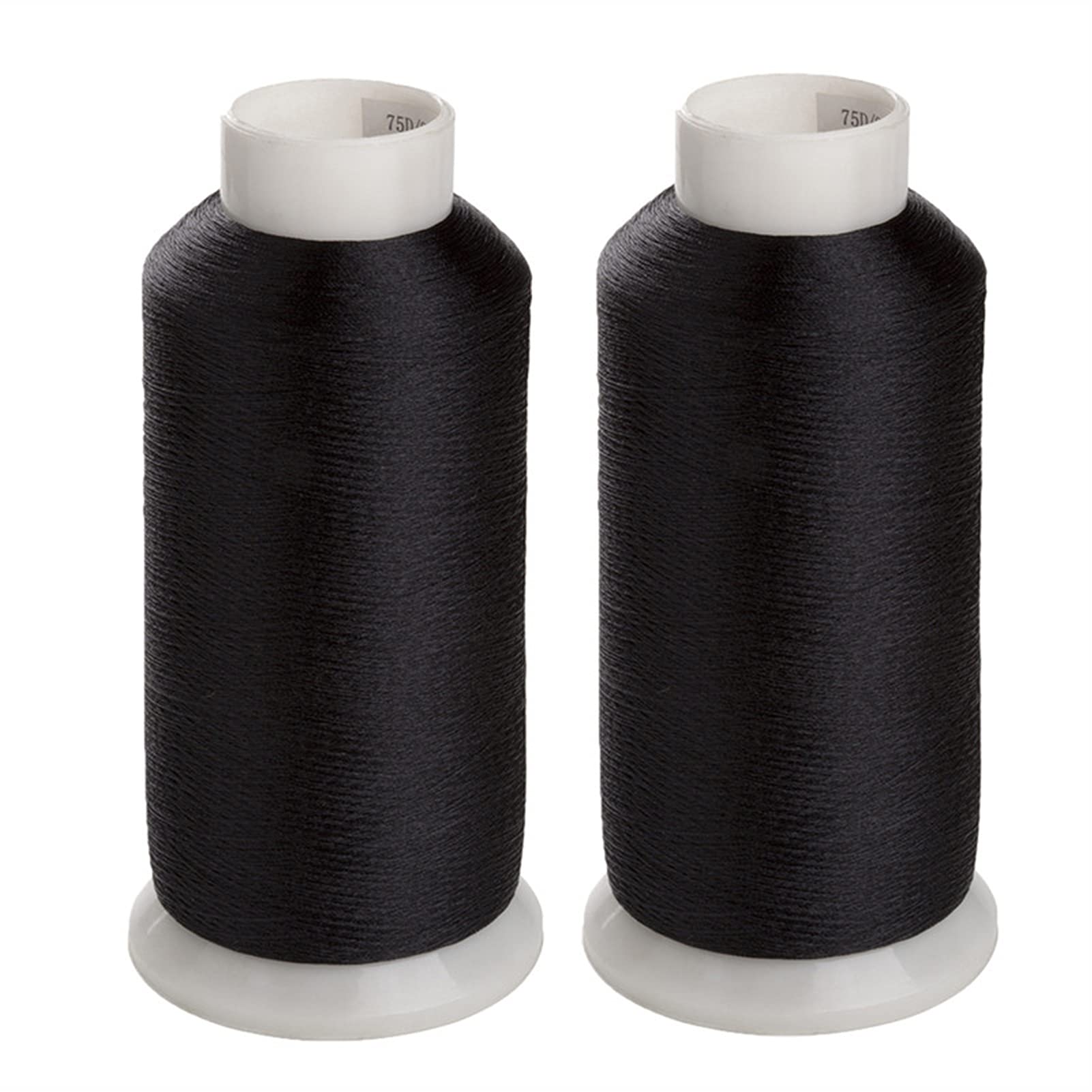 Filo di riempimento della Bobina con Il Filo del Fondo del Fondo del Fondo del Ricamo di 10000 m del Filo del Colore Nero per la Macchina da Cucire del Ricamo (Colore : Black)