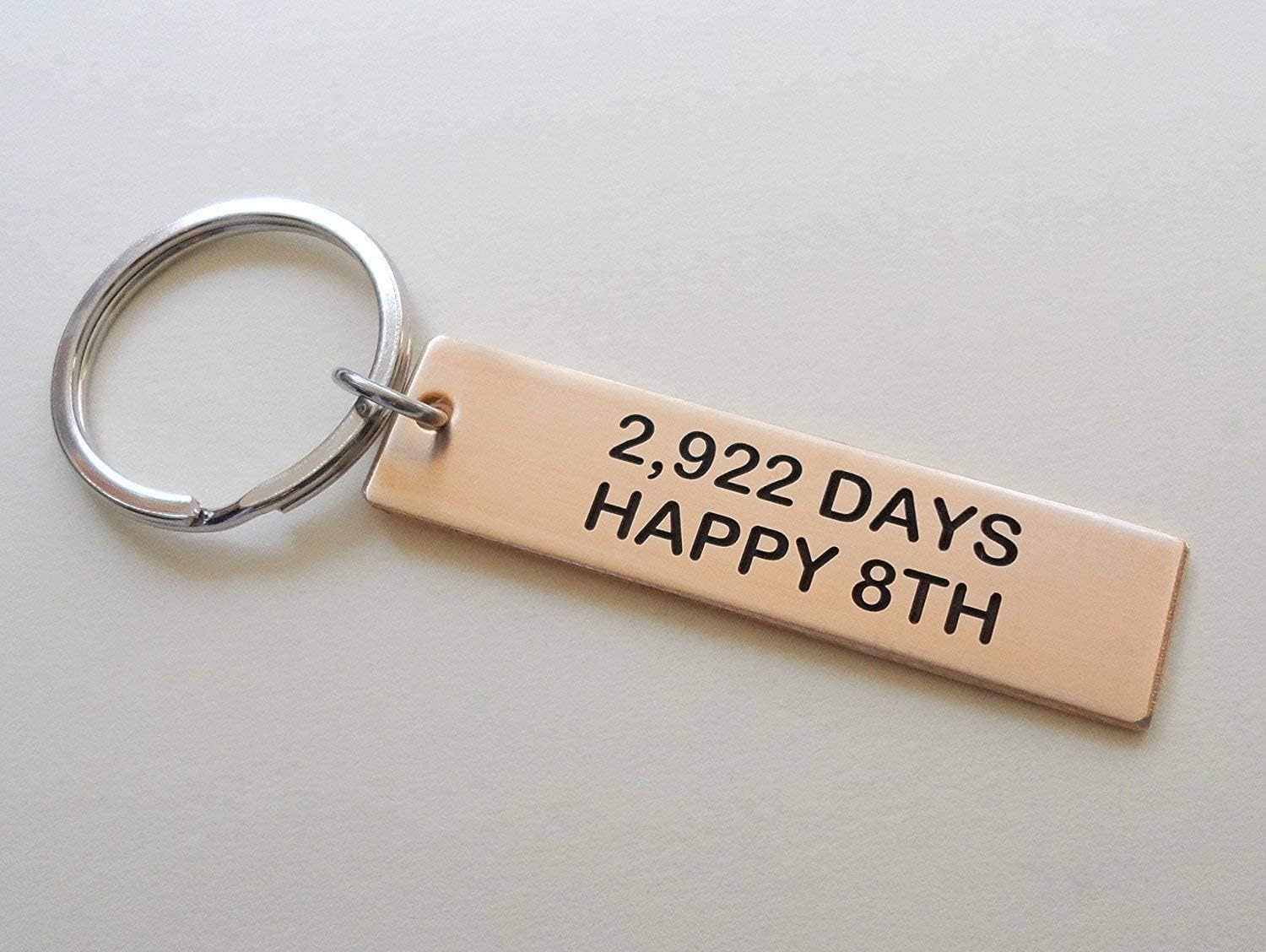 Custom Engraved Bronze Keychain, Anniversary Gift Keychain, Personalized Engraved Keychain - Image 8