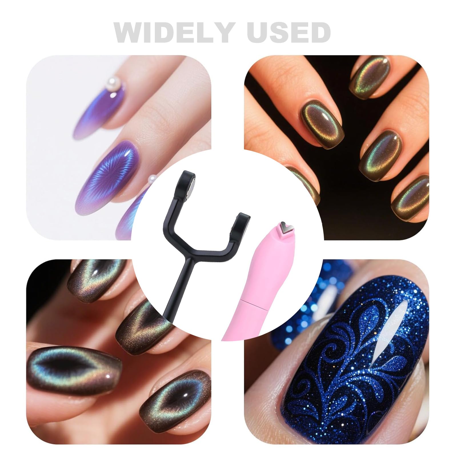 Cat Eye Nail Magnet Set, Y-Shape & 3-in-1 Magnetic Stick for Stunning DIY Cat Eye Designs. Perfect for Home Office, Salon - Image 3