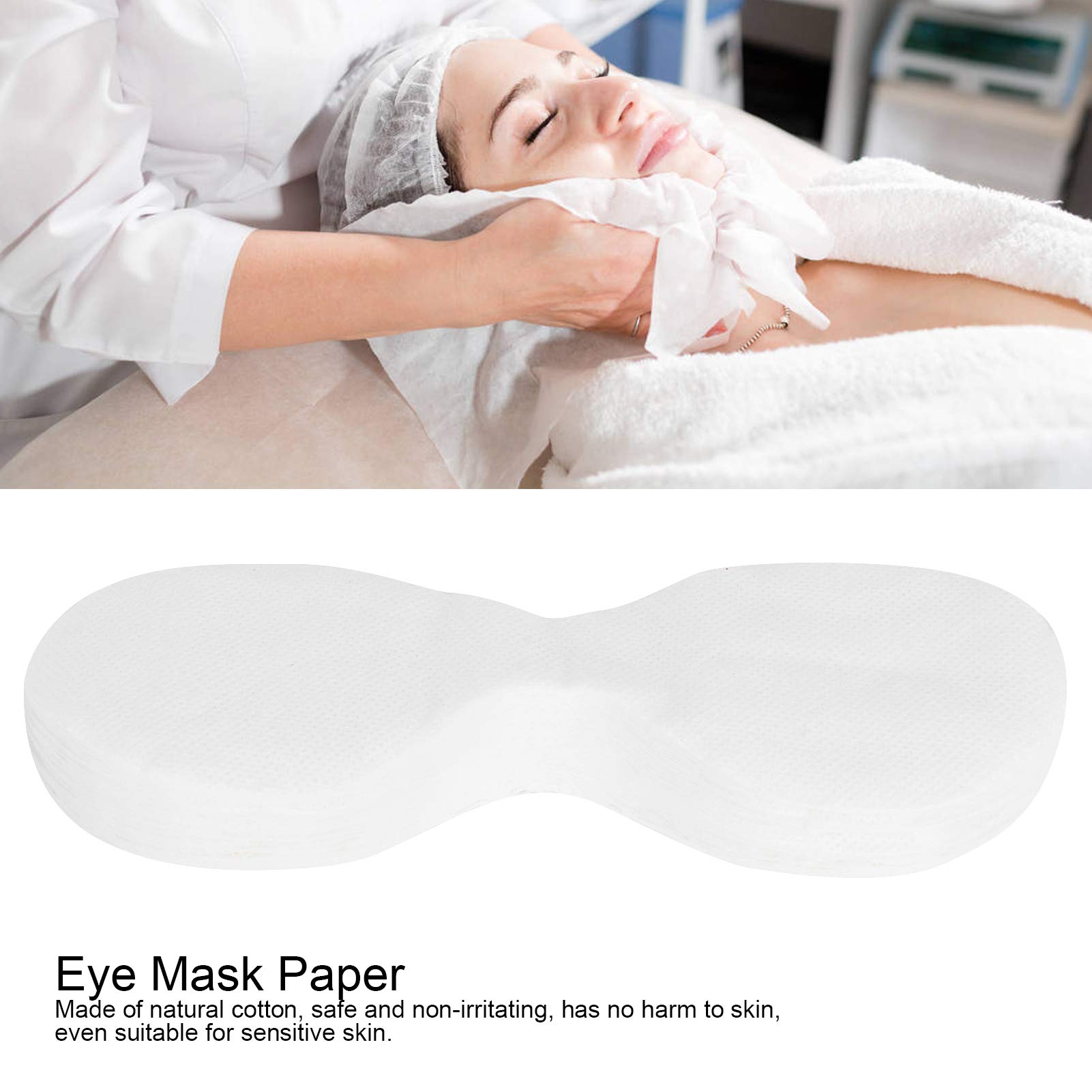 Papier de Masque pour les Yeux 600 Pièces, Papier de Masque pour les Yeux Ultra-mince en Coton Jetable Feuille de Masque pour les Yeux de Salon de Beauté Bricolage, Papier de Lotion de Toner de Masque