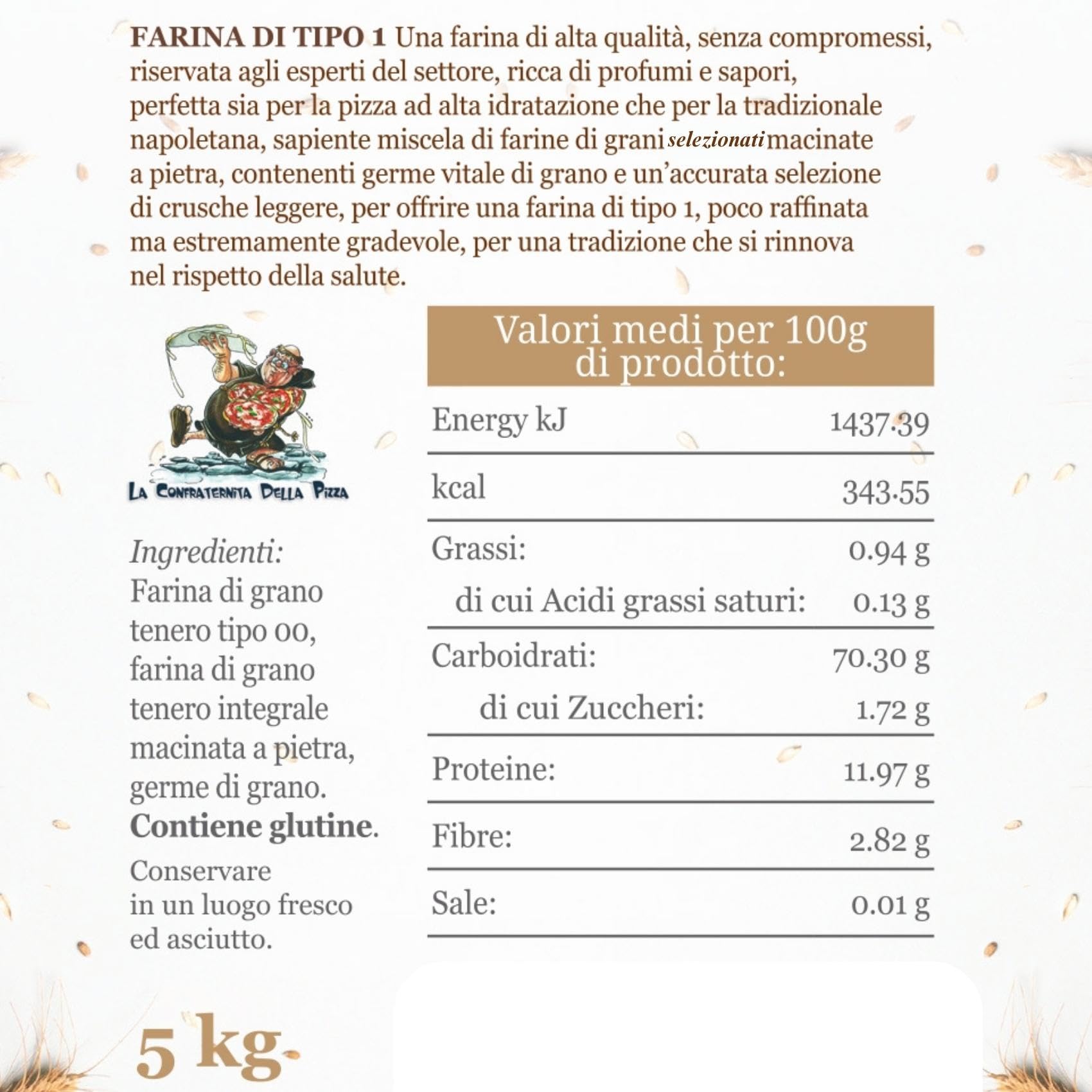 Bongiovanni Bontà Naturali Farina dei Due Priori - Macinata a Pietra 5 kg
